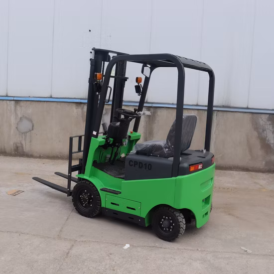 1.0ton 1000kg Altura de elevação 4500mm Equipamento de manuseio de materiais Equipamento de empilhadeira elétrica com bateria de quatro rodas
